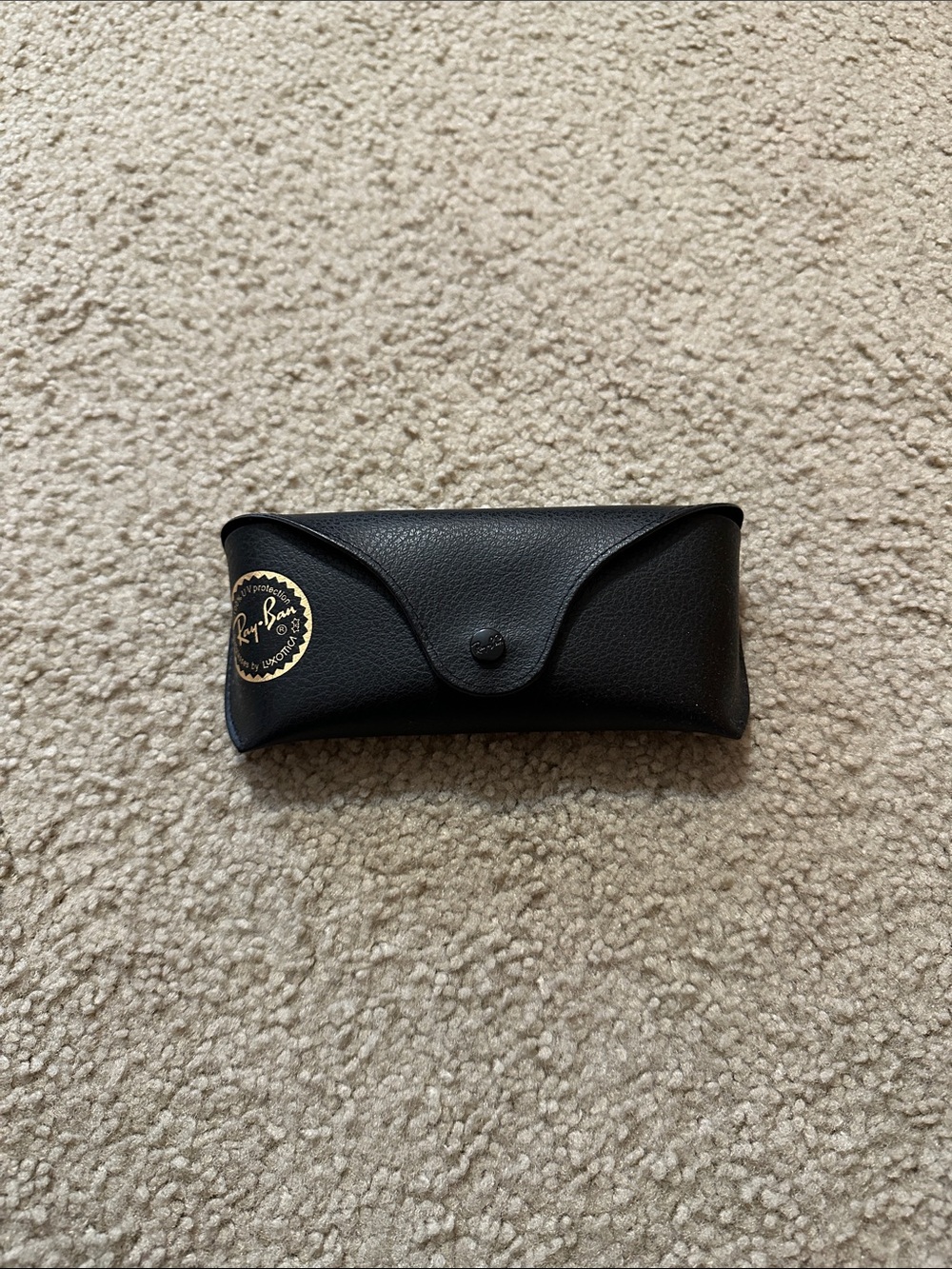 Ray-Ban Black Sunglasses Case with Gold Logo Accent